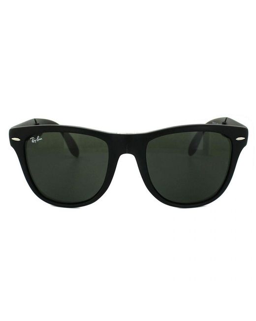 Ray-Ban Black Sunglasses Folding Wayfarer 4105 Matt 601S 54Mm for men