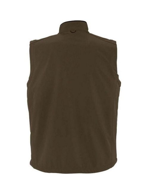 Sol's Brown Rallye Soft Shell Bodywarmer Jacket (Dark Chocolate) for men