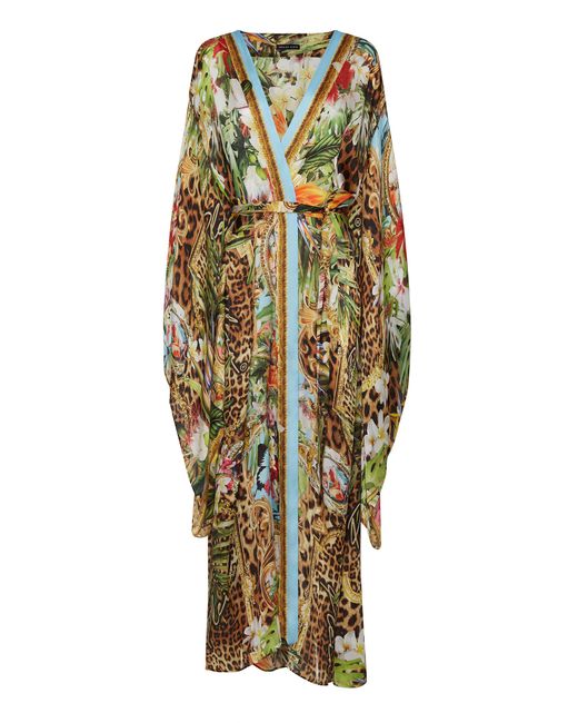 Philipp Plein Kaftan Leopard in het Metallic
