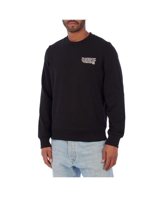 DIESEL Black Printed Crewneck Sweatshirt A08684-40Hayt for men