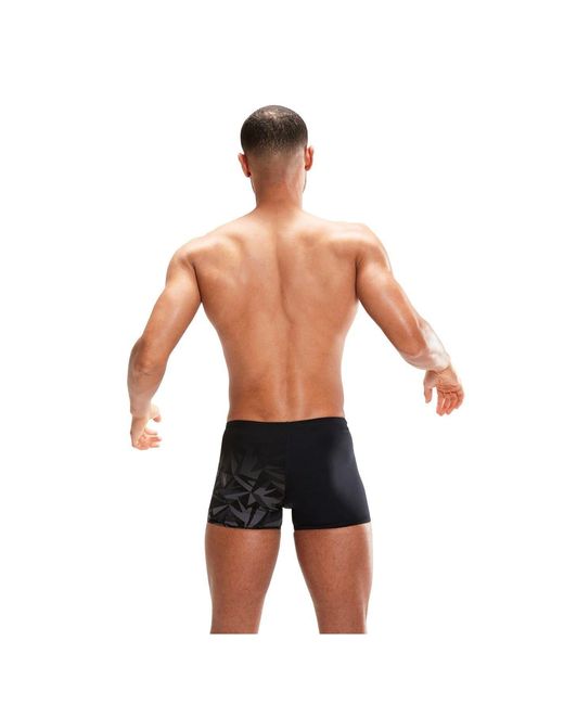 Speedo Black Geometric Swim Shorts for men