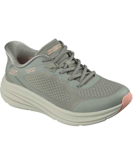 Skechers Gray Bobs Skillz Textile Standard Trainers