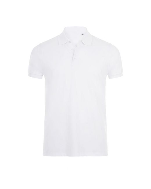 Sol's White Phoenix Short Sleeve Pique Polo Shirt for men