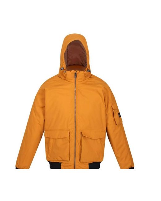 Regatta Orange Faizan Hooded Waterproof Jacket (Cathay Spice) for men