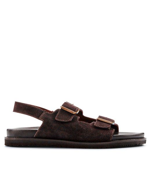 Jones Bootmaker Brown Wendover Casual Leather Sandals for men