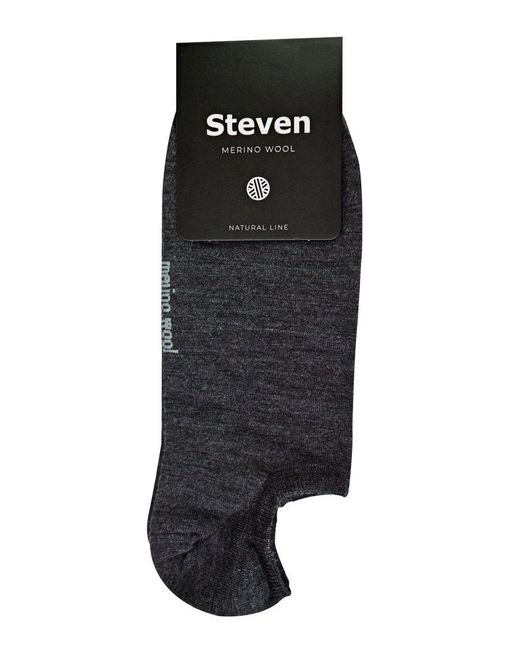 Steve Madden Black Merino Wool Low Cut Socks for men