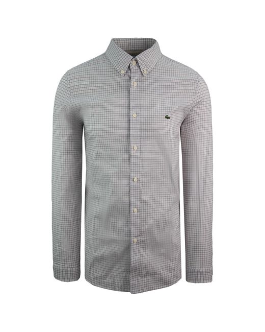 Lacoste Gray Stretch Slim Fit Shirt Cotton for men