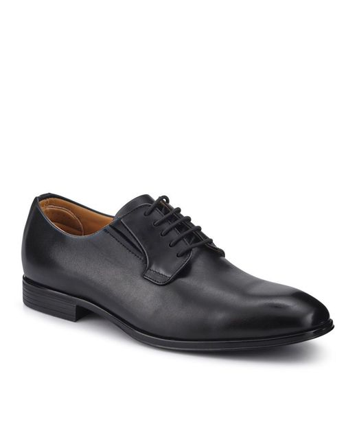 Jones Bootmaker Black Manson Wide Fit Wax-Finished Leather Oxfords for men