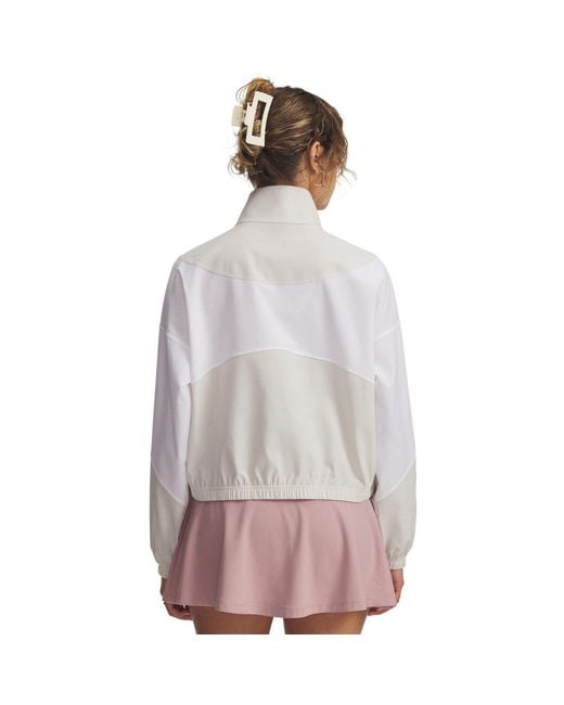 Under Armour White Rival Wvn Jacket
