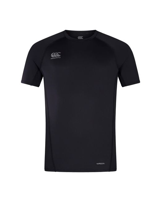 Canterbury Black Small Logo Super Light T-Shirt /Gunmetal) for men