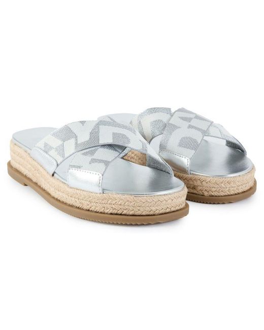 DKNY White Binna Sandals