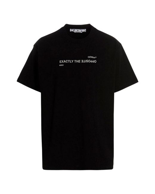 Off-White c/o Virgil Abloh Black Spiral Opposite Over Short Sleeve Tee Cotton for men
