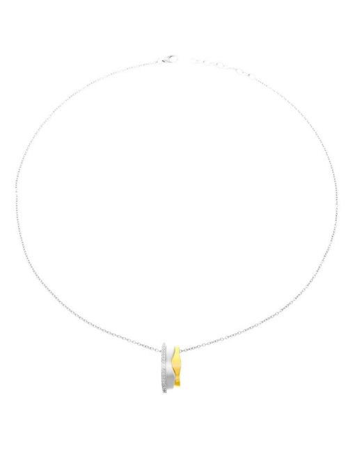 Orphelia White 925 Sterling Chain With Pendant