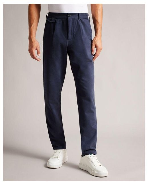 Ted Baker Blue Beult Camburn Regular Fit Trousers for men