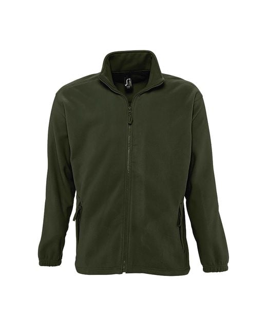Sol's Green North Full Zip Outdoor Fleece Jacket (Army) for men