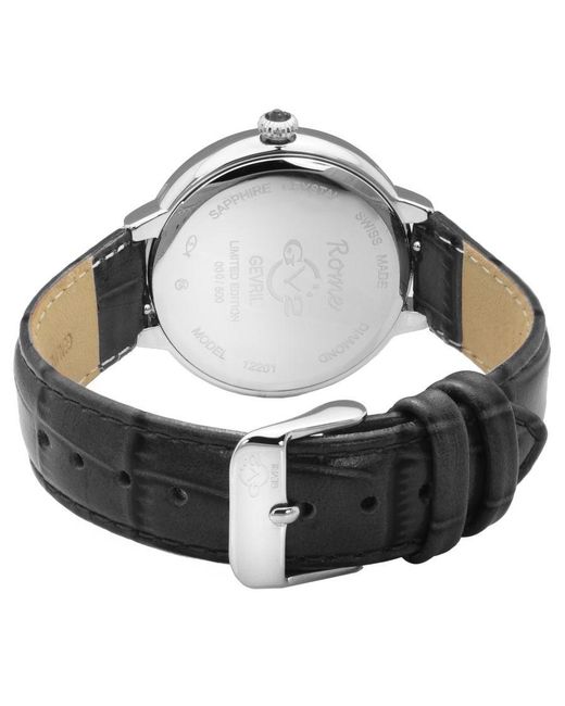 Gv2 Black Rome Swiss Quartz Diamond Dial Stainless Steel Watch