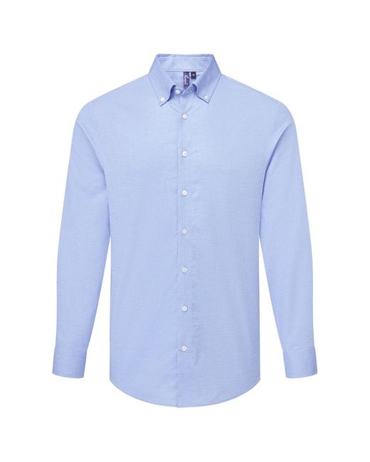 PREMIER Blue Supreme Oxford Long-Sleeved Formal Shirt Oxford) for men