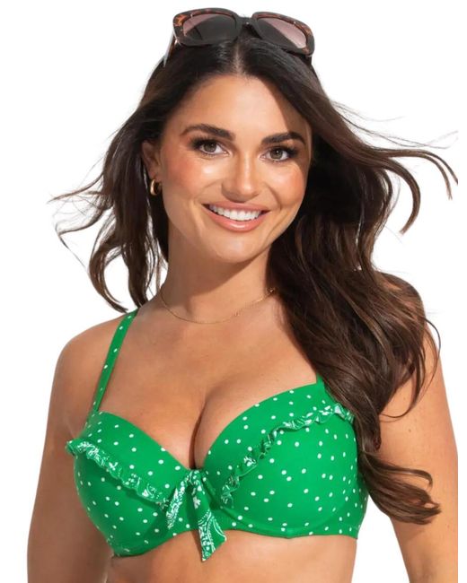 Pour Moi Green Getaway Padded Bikini Top