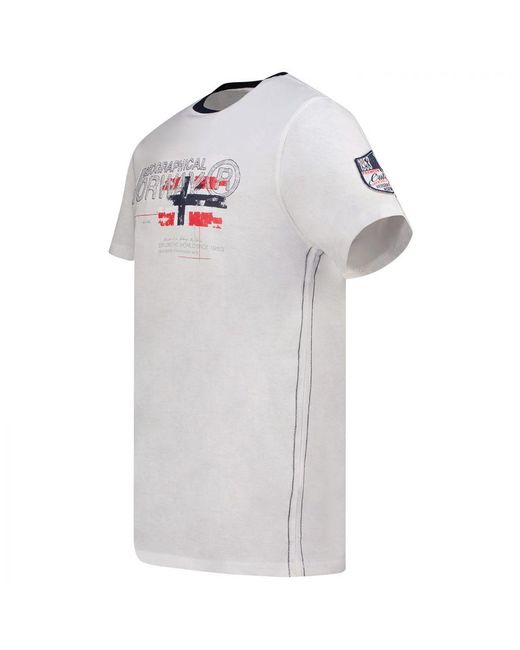 GEOGRAPHICAL NORWAY White Short Sleeve T-Shirt Sy1450Hgn for men
