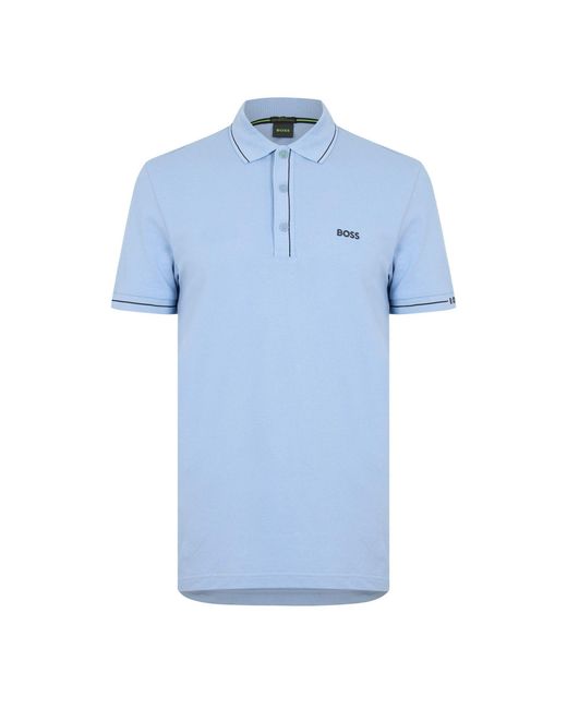 Boss Blue Paule Short Sleeve Polo Shirt for men