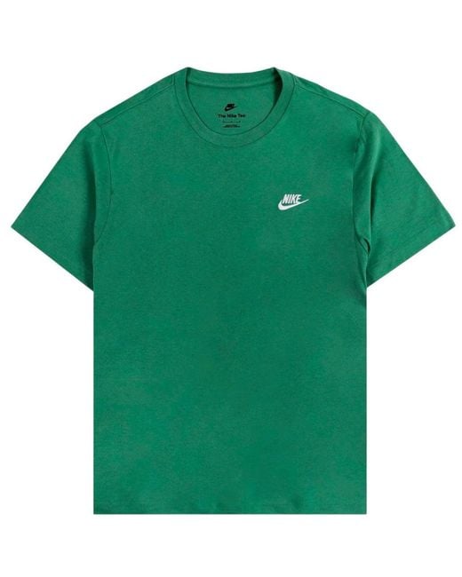 Nike Green Sportswear Club T-Shirt Cotton for men