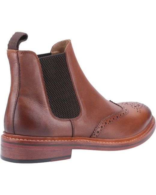 Cotswold Brown Siddington Leather Goodyear Welt Boot for men