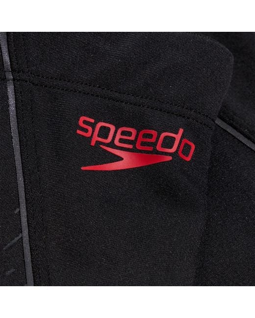 Speedo Black Compression Fit Mid Jammer Short for men