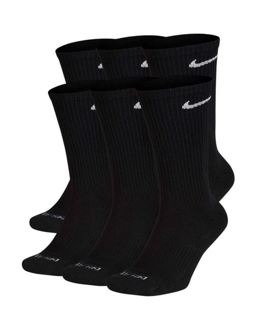 nike women's black crew socks