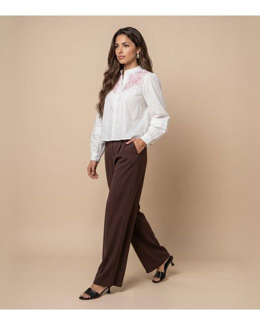 Urban Bliss White Embroidery Shirt
