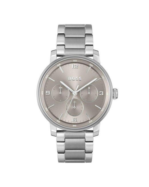 Boss Grijze Rvs Dress Watch in het Metallic voor heren