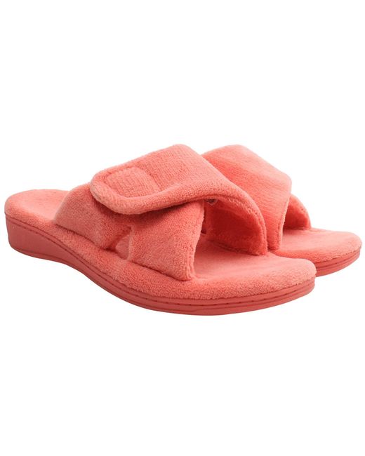 Vionic Relax Terry Slippers in Red Lyst UK