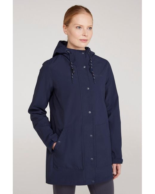Mountain Warehouse Blue 'Foxtail' Fleece Lined Jacket Waterproof Breathable Everyday Coat