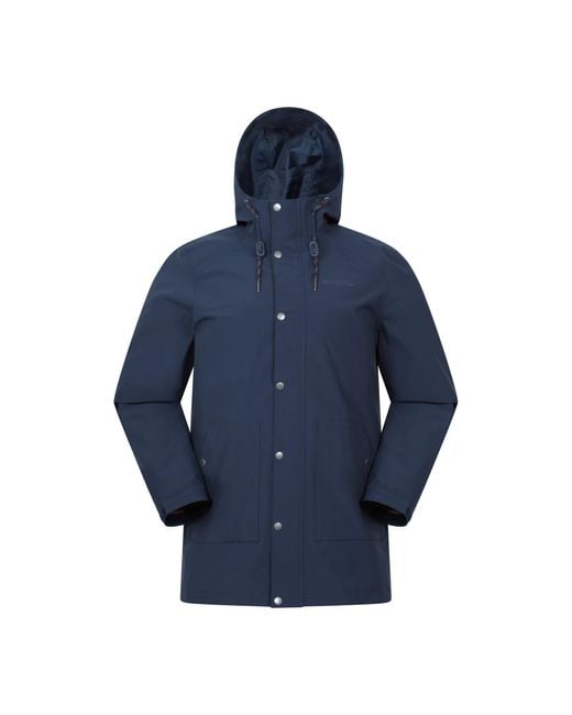 Mountain Warehouse Blue Fleece Lined Waterproof Jacket for men