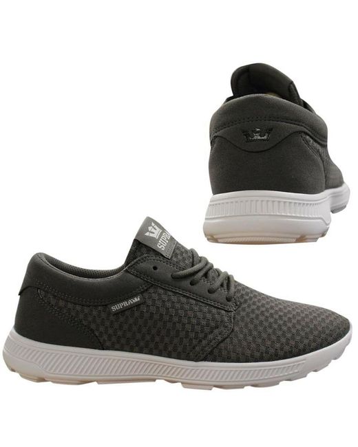 Supra Black Hammer Run Lace Up Casual Running Trainers 08128 157 B35A Mesh for men