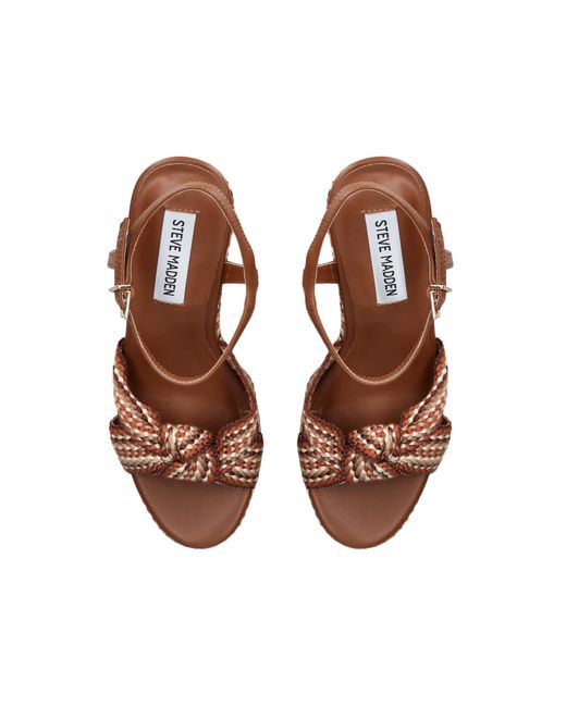 Steve Madden Brown Leather Aztec Heels
