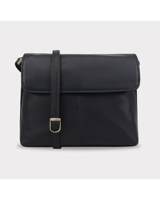 Lloyd Baker Black Kheda Leather Cross Body Bag
