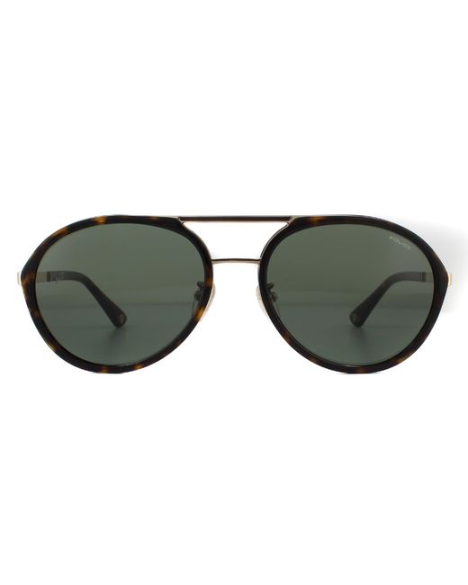 Police Brown Aviator Shiny Rose Sunglasses Metal for men