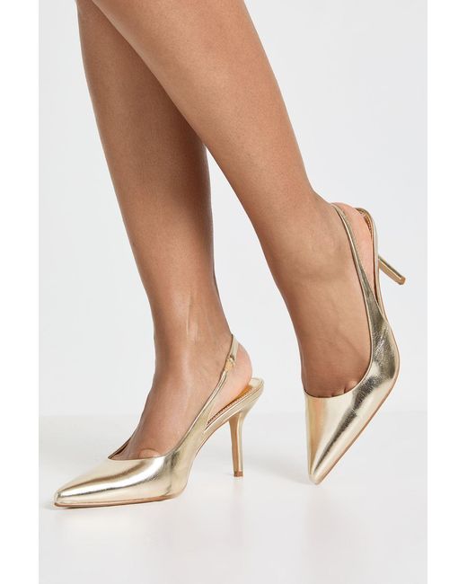 Boohoo Natural Slingback Court Shoes