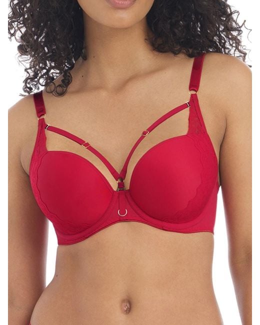 Freya Red Temptress Plunge T-Shirt Bra