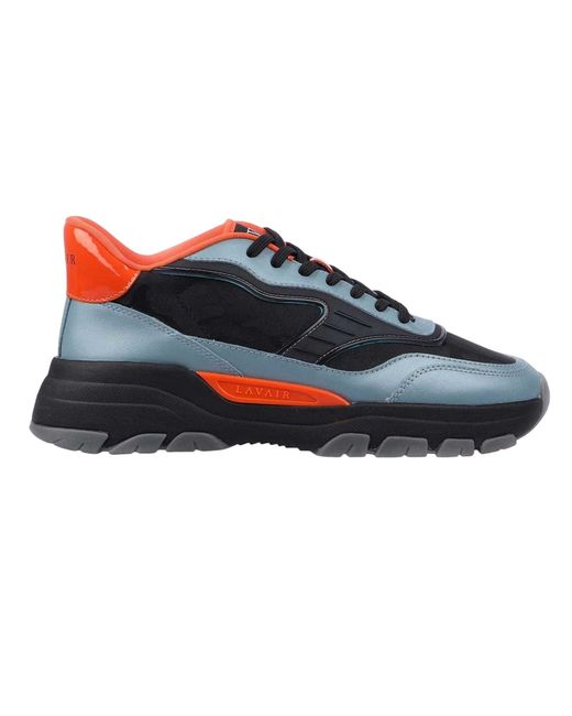 Lavair Blue Pacific 2.0 Leather Chunky Flat Trainers for men