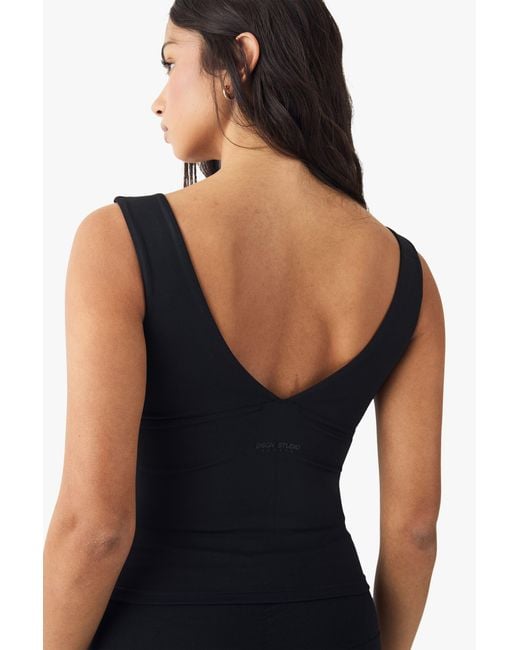 DSGN Studio Black Sculpt Wrap Front Padded Vest Top