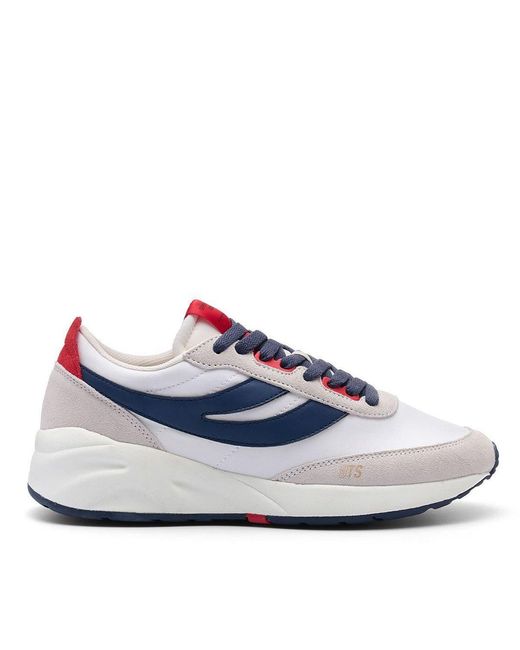 Superga Blue Adult 4089 Training 9Ts Slim Suede Trainers Avorio/
