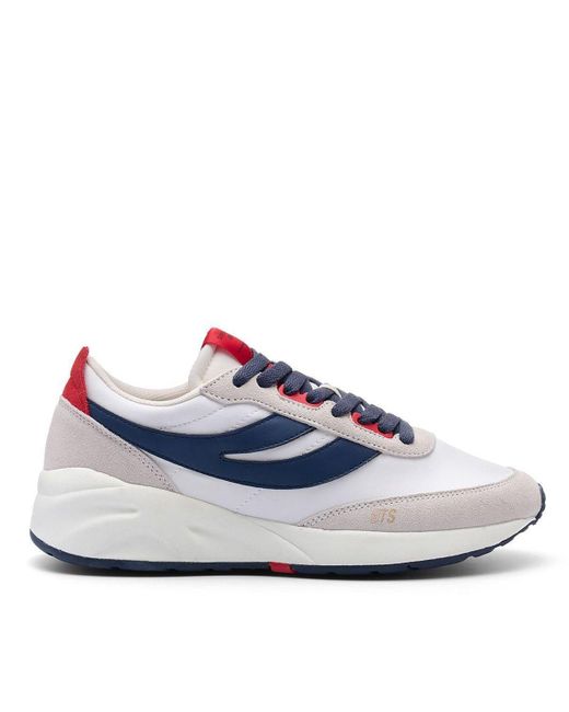 Superga Blue Adult 4089 Training 9Ts Slim Suede Trainers Avorio/