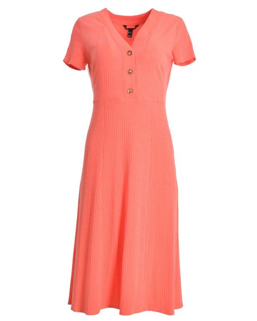 Secret Label Pink Jersey High Waist Midi Dress