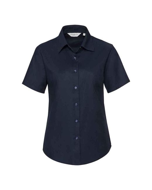 Russell Blue Collection /Ladies Oxford Short-Sleeved Shirt (Bright)
