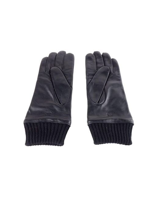 Class Roberto Cavalli Blue Leather Di Lambskin Glove for men