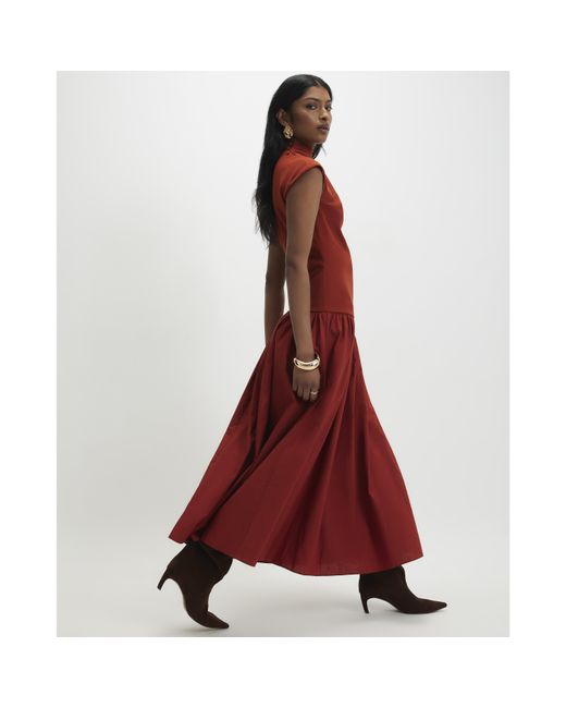 River Island Red Maxi Dress Short Sleeve Hybrid Drape