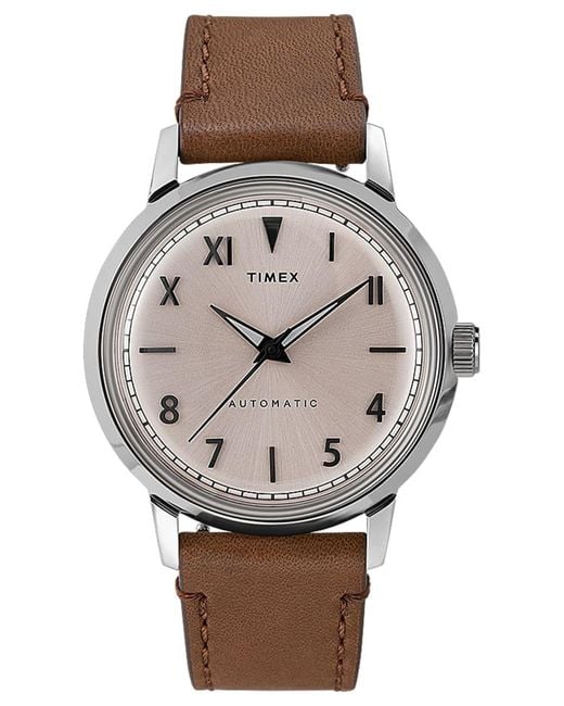 Timex Gray Marlin Automatic California Watch Tw2U83200 Leather for men