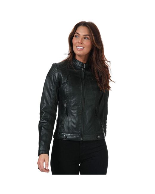 Elle Black Ladies Leather Jacket