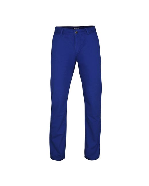 Asquith & Fox Blue Classic Casual Chinos/Trousers (Royal) for men
